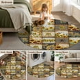 thumbnail image 6 of Round Rugs 5 Ft, Sunflowers Non Slip Area Rugs for Kitchen Bedroom Entryway, Farmhouse Vintage Western Texas Star Plaid Washable Carpet Runner Rug Floor Mats for Bedroom Home Decor, 6 of 9