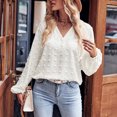 thumbnail image 1 of Camisetas casuales para mujer Top Jersey ligero Camisas jacquard Camisas elegantes para ir al trabajo, 1 of 9