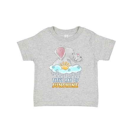 

Inktastic Titi s Ray of Sunshine Cute Elephants Rainclouds and Sun Gift Toddler Boy or Toddler Girl T-Shirt