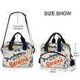 thumbnail image 2 of FORMRS Reusable Lunch Bag for Work School Leakproof Insulated Cooler with Adjustable Shoulder Strap, Blue Sardines Pattern, 2 of 6