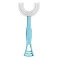 thumbnail image 2 of Bearachild Cepillo de dientes de bebé de doble cara de silicona de 360 grados, cepillo de masaje de dientes para niños pequeños en forma Suministros de limpieza para el hogar azul L, 2 of 6