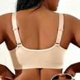 thumbnail image 6 of Feancey Plus Size Bras for Women Front Closure Everyday Brassiere Anti-Sagging High Support Wireless Bras Wide Strap Casual Full Coverage Bra Beige L, 6 of 9