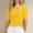 Yellow, variant on Women'S T Shirts Slim Fit Mid Length Sleeve T Shirt Soft Basic Round Neck Top For Summer Casual Wear Comfortable Stretchy Tee Blue 5XL