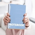 thumbnail image 4 of Budget Friendly A5 Lined Composition Notebook, 5.51 x 8.21 Inch Light Blue Hardcover Journal Notebook, 40 Sheets 80 Pages Lined Notepad for Daily Notes, Business & Outdoor Travel, 4 of 5