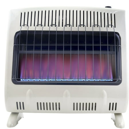 Mr. Heater 30,000 BTU Vent Free Natural Gas Blue Flame Heater + Mr. Heater Fan