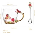 thumbnail image 2 of Regalos para mamá, mujeres, día de la madre, taza de café de vidrio esmaltada, los mejores regalos de cumpleaños con forma de mariposa y rosa para ella, de parte de su hija e hijo, calcetines de, 2 of 7