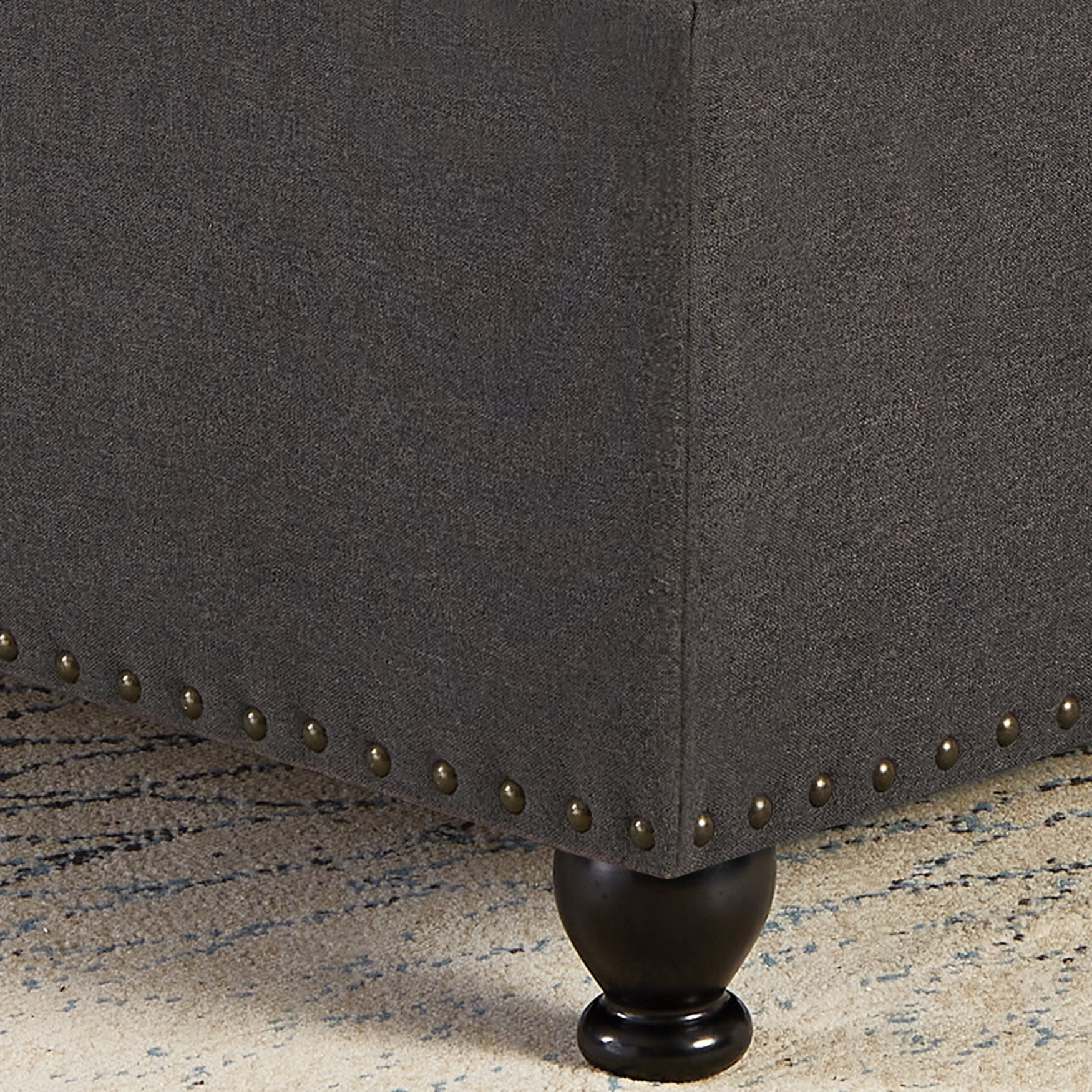 Articscorpion Durable Ottomans, Linen Dark Gray, 30x30x18 in, 36.3 lb
