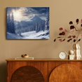 thumbnail image 4 of Fenyluxe Canvas Wall Art Snowy Mountain Trees Sun Shining Print on Canvas for Home Decor, Ready to Hang Wall Art Decor 16x12in, 4 of 6
