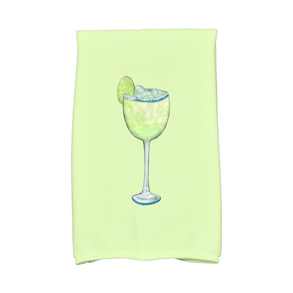 Simply Daisy, 16 x 25 inch, Margarita Plain, Geometric Print Kitchen Towel, Light Green