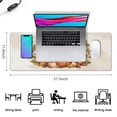 thumbnail image 5 of Thanksgiving Day Large Gaming Mouse Pad Extended Fall Pumpkin Sunflower Desk Mouse Pad with Stitched Edges, Washable, Non Slip Water Resist Keyboard Pad for Gamer, Office & Home, 31.5 X 11.8 in, 5 of 7