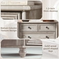 thumbnail image 4 of LELELINKY Farmhouse 6 Drawer Dresser, 43.5" Tall Chest of Drawers for Bedroom, Wood Storage Dressers Organizer for Living Room Hallway Closet, Grey, 4 of 9