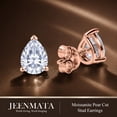thumbnail image 3 of JeenMata 2 Carat Pear Solitaire Moissanite Stud Earrings for Women, Earrings for Men, 18K Rose Gold Plated, Hypoallergenic Earrings, D VS1, Stud Earring for Woman, Jewelry, Gift, Earrings, 3 of 11