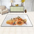 thumbnail image 2 of SKYSONIC 36x24in Pumpkins Birds Autumn Area Rug, Non-Slip Floor Carpet for Indoor Living Dining Room Bedroom, 2 of 7