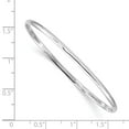 thumbnail image 3 of White Sterling Silver bracelet Bangle 2 mm Rhod. Plated Polished Slip-on Child's, 3 of 3