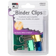 Binder Clips 10/pkg-assorted Metallics