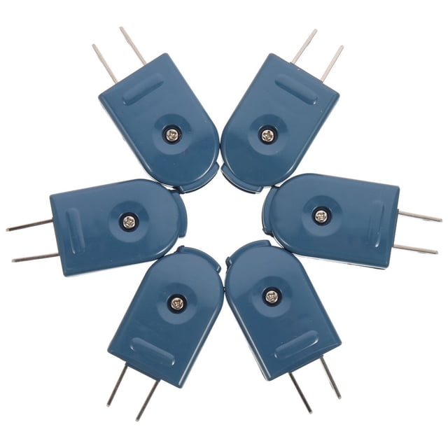 LEEYNEER Rotatable Electrical Plug Heavy Power Extension Cord Ground Bonding Replacement 2 Prong 6 Pcs