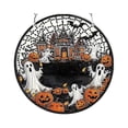 thumbnail image 2 of Halloween Diamond Art Hanging Pendant Kits, Pumpkin Castle Diamond Art Kits for Adults, 5D Special Shape Diamond Painting Ghost Gem Art for Home Garden Wall Decor, 2 of 7