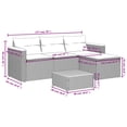 thumbnail image 4 of vidaXL 3 Piece Garden Sofa Set with Cushions Grey Poly Rattan, 4 of 5