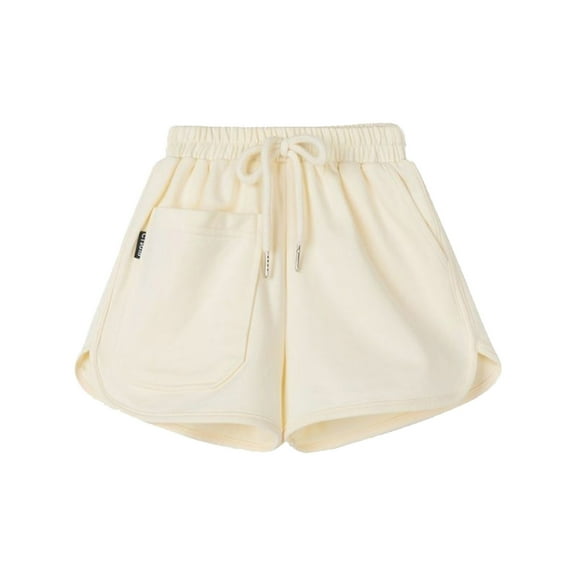 EnJoCho Kids Baby Girls Short Leggings Toddler Girls Solid Color Shorts Drawstring Cotton Sports Shorts with Pockets Summer Outdoor Play Clothes