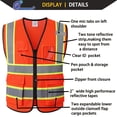 thumbnail image 3 of Chaleco de seguridad Ekksafety EK175 naranja reflectante con 5 bolsillos, 3 of 6