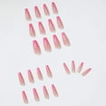 thumbnail image 2 of Paquete de 24 ataúdes de uñas prensadas, uñas postizas extra largas, uñas con pegamento, uñas postizas de mariposa con pegamento Levamdar HMHZ348-4, 2 of 5