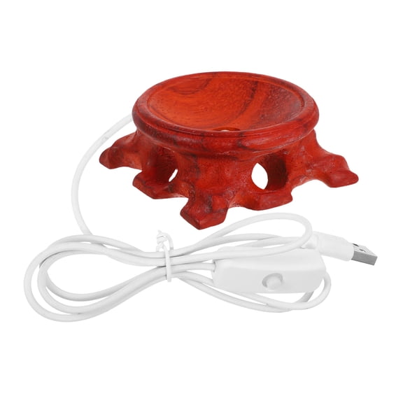 OULII  LED Round Wooden Base for Crystal Ball Display Home Decor 2Pcs