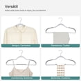 thumbnail image 4 of Perchas de Ropa, Juego de 50, Antideslizantes, Gancho Giratorio de 360°, Gris Claro y Gris Oscuro, 4 of 8