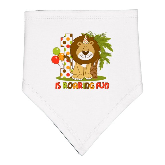 Inktastic Cute Lion 1st Birthday Baby Bandana Bib