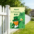 thumbnail image 5 of St. Patrick's Day Garden Flag - 12.6x18.5in Reversible Polyester Irish Festival Decoration with Clover & Welcome Design, Durable Outdoor Flag for Yard, Patio, Porch & Party, Festive Courtyard Decor, 5 of 6