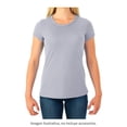 thumbnail image 4 of Playera Fruit Of The Loom para Mujer, Cuello Redondo Manga Corta Jaspe Claro Gris Talla CH, 4 of 4