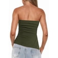 thumbnail image 3 of Womens Tube Top 2025 Summer Strapless Tops Army green M, 3 of 7