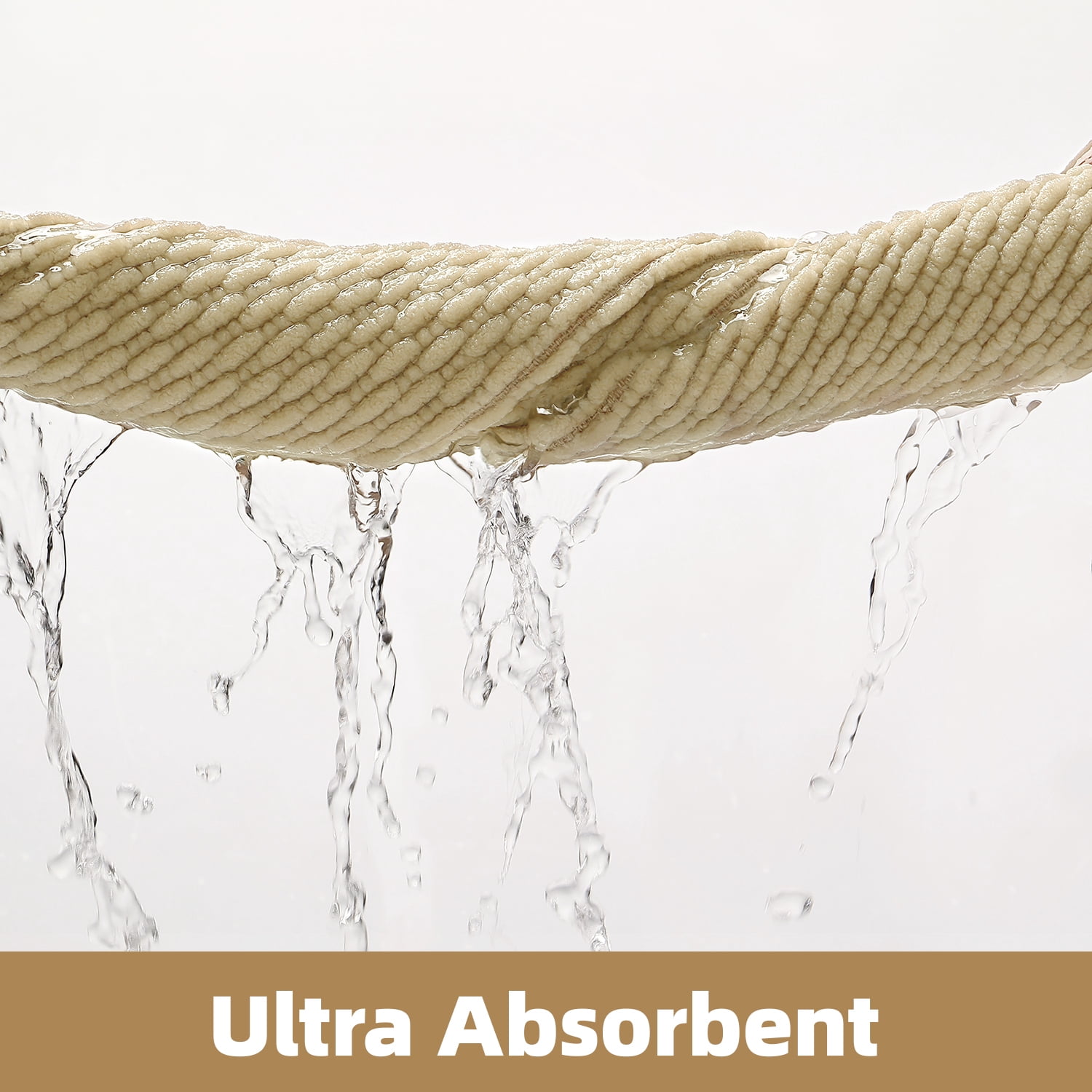 PABUBE Soft Light Yellow Woven Chenille Bathroom Rug, 17"x29", Non-Slip and Absorbent Bath Mat for Bathroom Floor, Machine Washable, Quick Drying