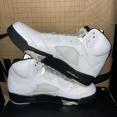 thumbnail image 2 of NEW N I-K-E A i r-Jor-dan 5 Retro Metallic Silver White Black NBY DD0587-110 Size 11.5, 2 of 6