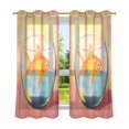 thumbnail image 6 of Yayeee Window Curtains Light Filtering 63"x52" Grommet Panel Pair Home Living Room Decor, Goldfish, 6 of 7