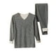 thumbnail image 1 of Conjuntos de ropa interior térmica para hombre, jersey liso informal de cuello redondo, alta elasticidad, mantiene el calor, conjuntos de ropa interior térmica para hombre, traje de poliéster, 1 of 3
