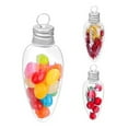 thumbnail image 2 of Visland 3.4 Inch Christmas Fillable Clear Bulbs Ornaments, Plastic Hanging Light Bulb Ornaments with Screw Off Cap and Ribbon for DIY Crafts Candy Home Xmas Tree Party Decor, 2 of 10