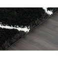 thumbnail image 5 of LBaiet 3' x 5' Black and White Diamond Rectangular Shag Area Throw Rug, 5 of 7