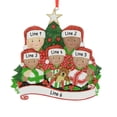 thumbnail image 4 of Personalized Biracial Family of 5 in Pajamas Christmas Ornaments 2024 - Custom Home Gift Decorations, 4 of 10
