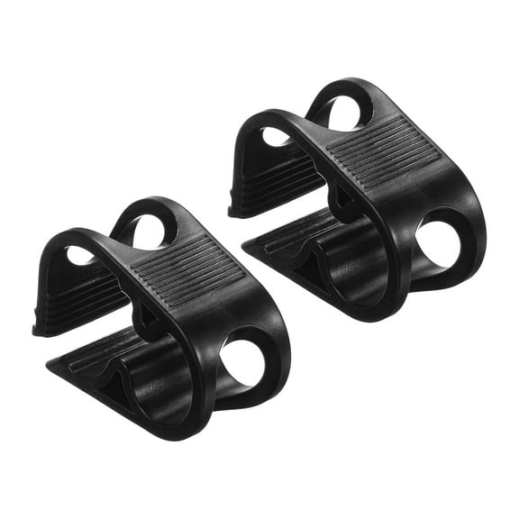 Uxcell Plastic Tube Tubing Clamps, 2Pcs 1/4" - 1/2" Tube OD Adjustable Precise Flow Control Hose Clamp Black