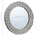 thumbnail image 5 of Mirror VidaXL, marco de mimbre hecho a mano, 70 cm, de mimbre, 5 of 5