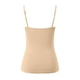 thumbnail image 4 of Wangmeiwg Women's Built-In Bra Camisole with Adjustable Spaghetti Straps for Everyday Comfort and Layering Beige S, 4 of 6
