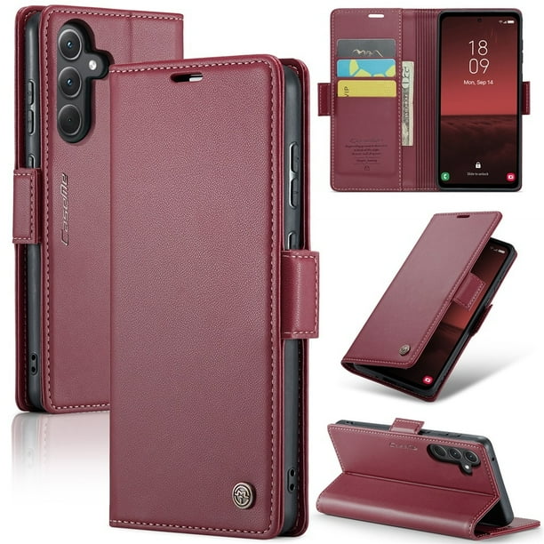 CaseMe Funda de Cuero para Samsung Galaxy A56 5G con Bloqueo RFID, para Samsung Galaxy A56 5G Funda para Mujer Hombre Tarjetero Cierre Magnético Funda Tipo Folio para Samsung Galaxy A56 5G