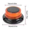 thumbnail image 3 of Solar Magnetic Battery Powered LED Amber Warning Lights, Emergency Beacon Strobe Light for Road Safety, Vehicles, Construction, High Visibility Flashing Signal Lamp, 3 of 8