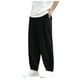 thumbnail image 1 of Pantalones de chándal lisos para hombre, pantalones harem informales, pantalones deportivos con bolsillos para el gimnasio y uso diario, 1 of 5