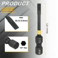 thumbnail image 2 of Uxcell SL3.5 Slotted Impact Screwdriver Bits 1/4" Hex Shank 2" Long Magnetic Bit, 2 of 7