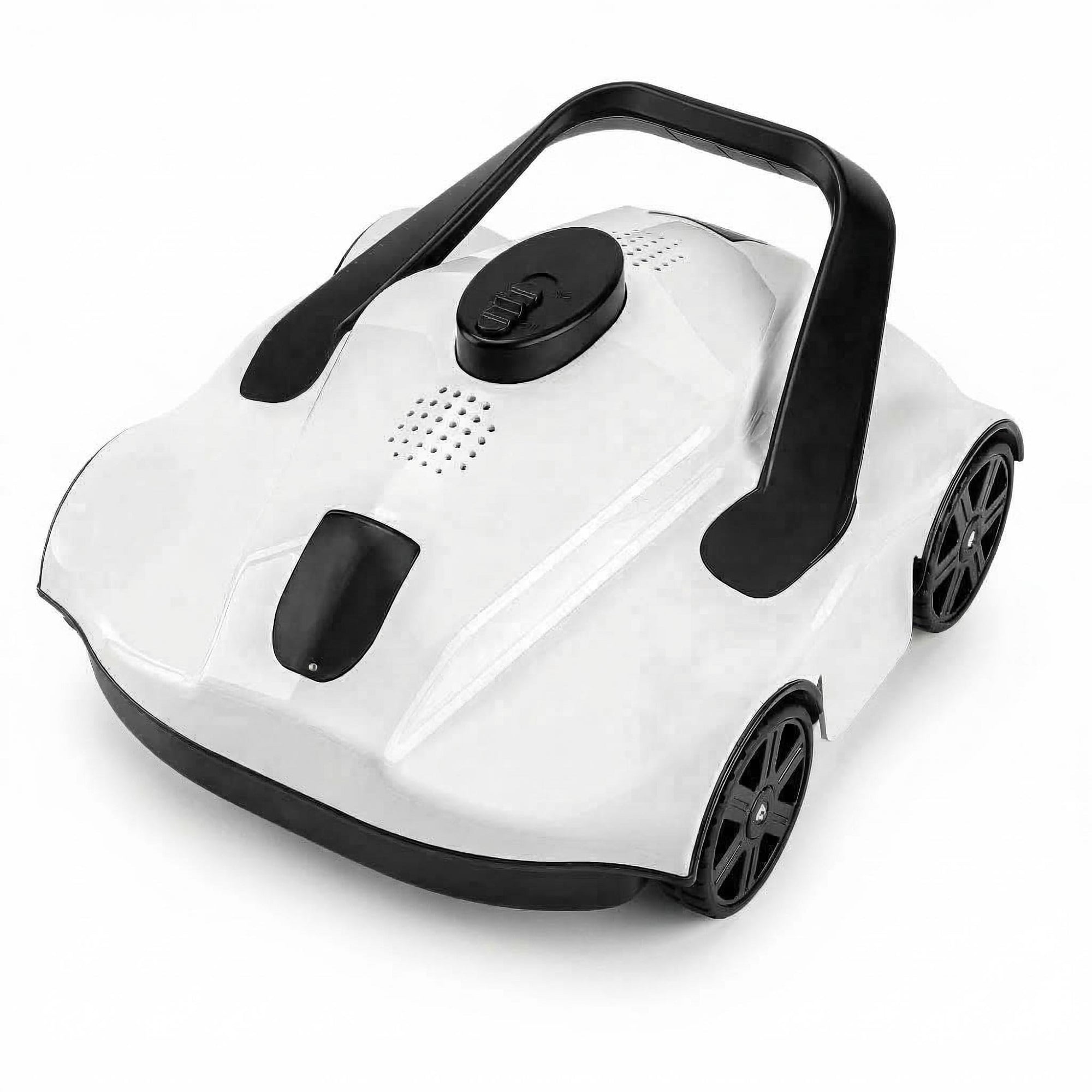 EuKer Pool Cleaner Robot, Automatic Pool Vacuum Robot with Smart Self-Parking and Auto-Drainage for Above-Ground/In-Ground Pools, White