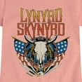 thumbnail image 3 of Lynyrd Skynyrd - Americana Steer Skull - Toddler & Youth Girls Short Sleeve Graphic T-Shirt, 3 of 5