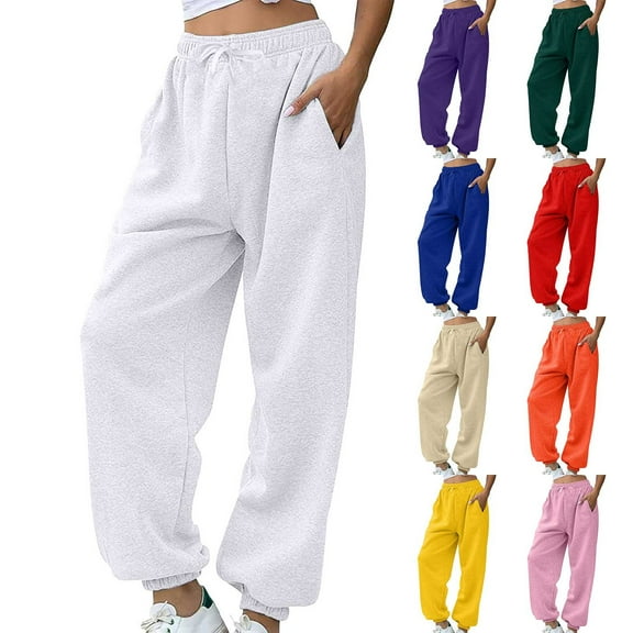Women's Petite Length Sweatpants with Pockets Comfortable Casual Joggers for Athletic Wear and Lounge