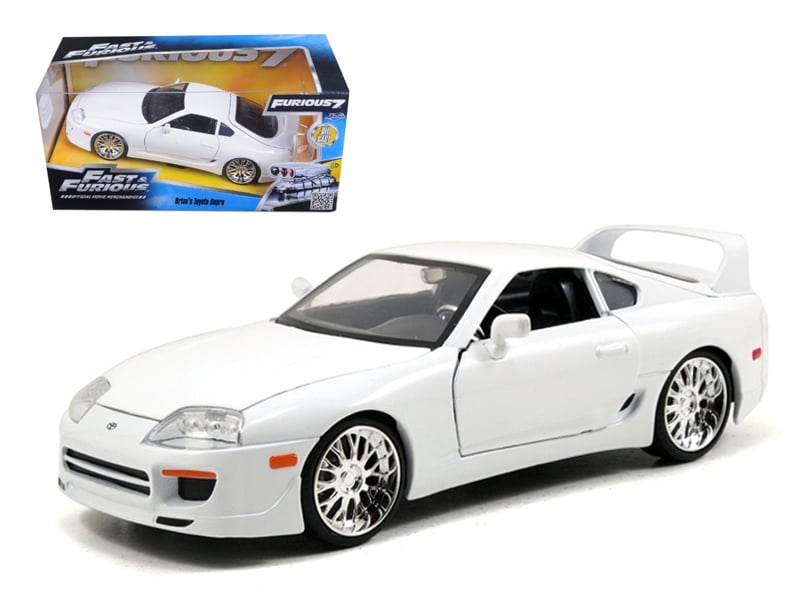 FAST & FURIOUS Brians Toyota Supra White 1/24 SCALE OPENING FEATURES 97375 