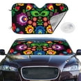 thumbnail image 2 of Balery Traditional Floral Polish Print Car Windshield Sun Shade,Windshield Sunshade for Car Pickup Truck SUV Accessories-Small, 2 of 7